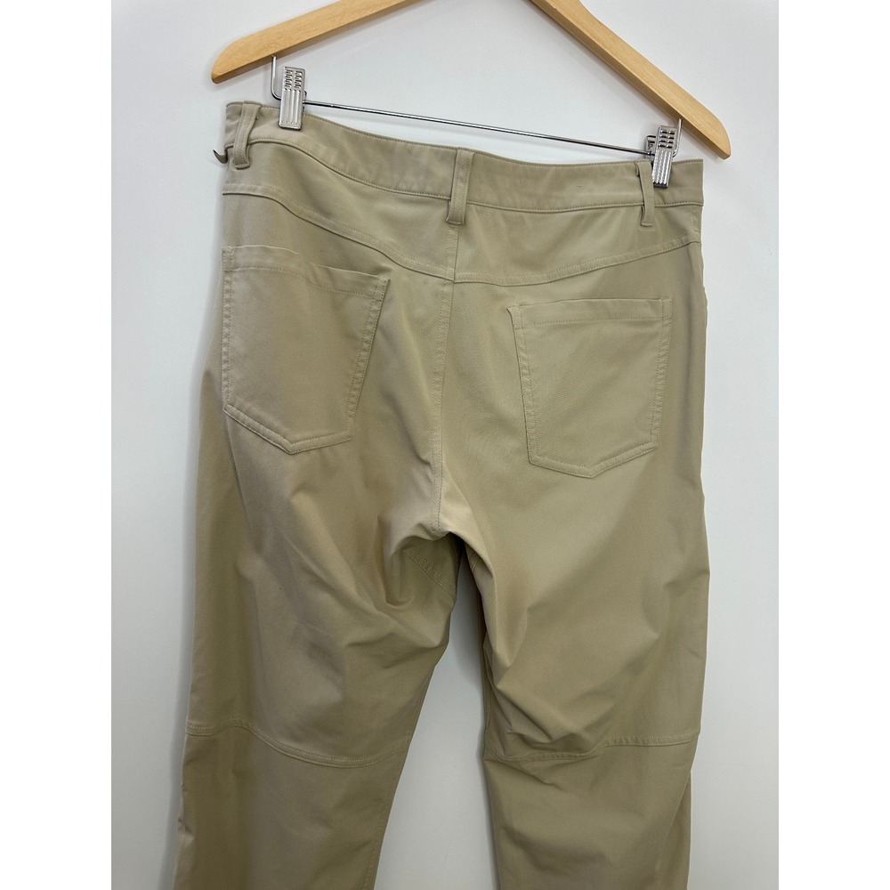 Lululemon 5 Pocket ABC Warpstreme Pants Classic Mens Size 32 x 31 Beige Tan - Picture 7 of 9